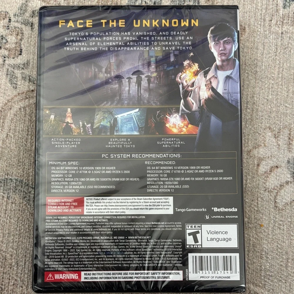 Ghostwire: Tokyo PC Game by - Black Cover Brand New Sealed